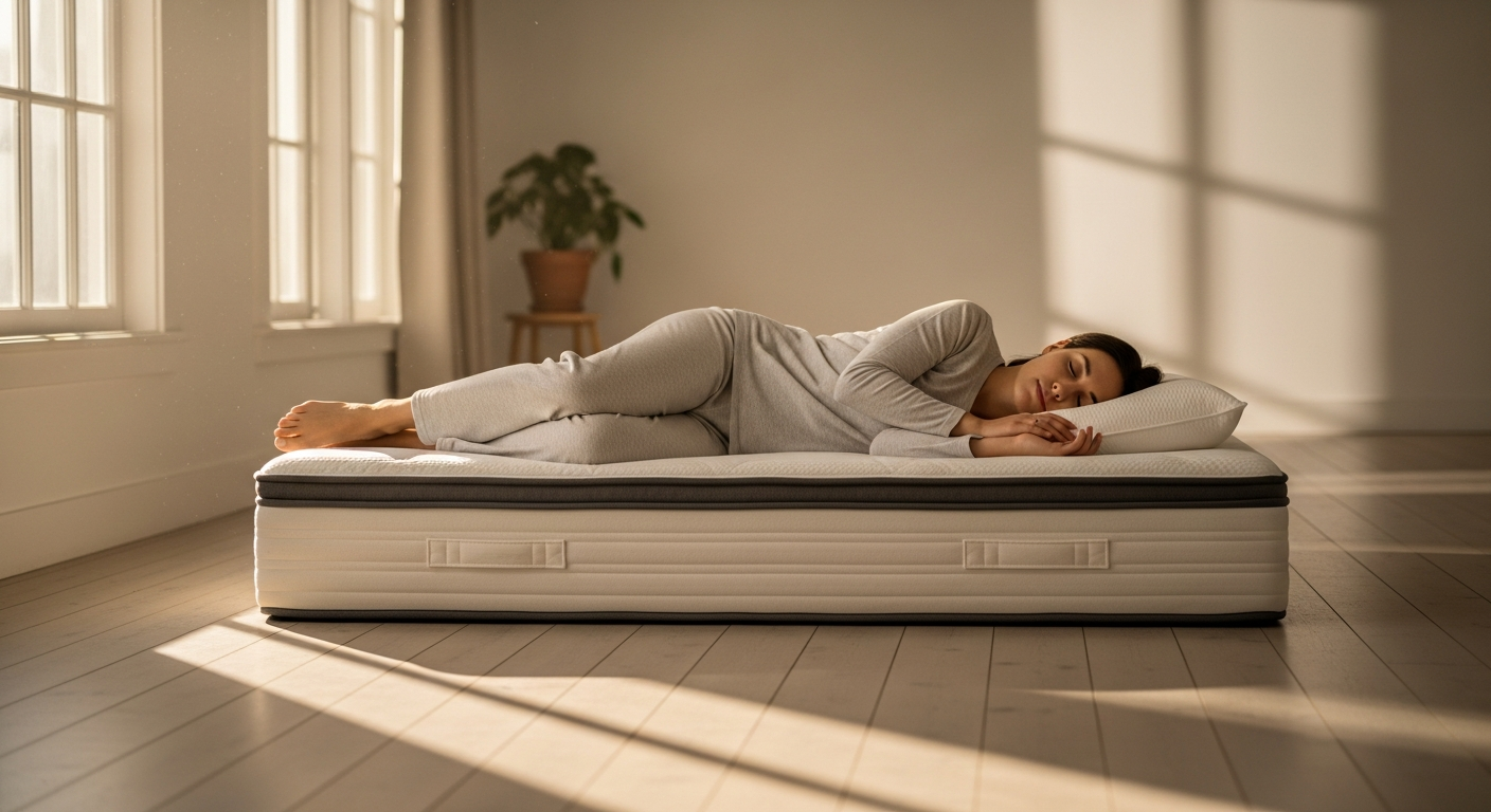 HOTELSHOP.one 7-Zone Pocket Spring Mattress with German engineering for side sleeper shoulder pain relief