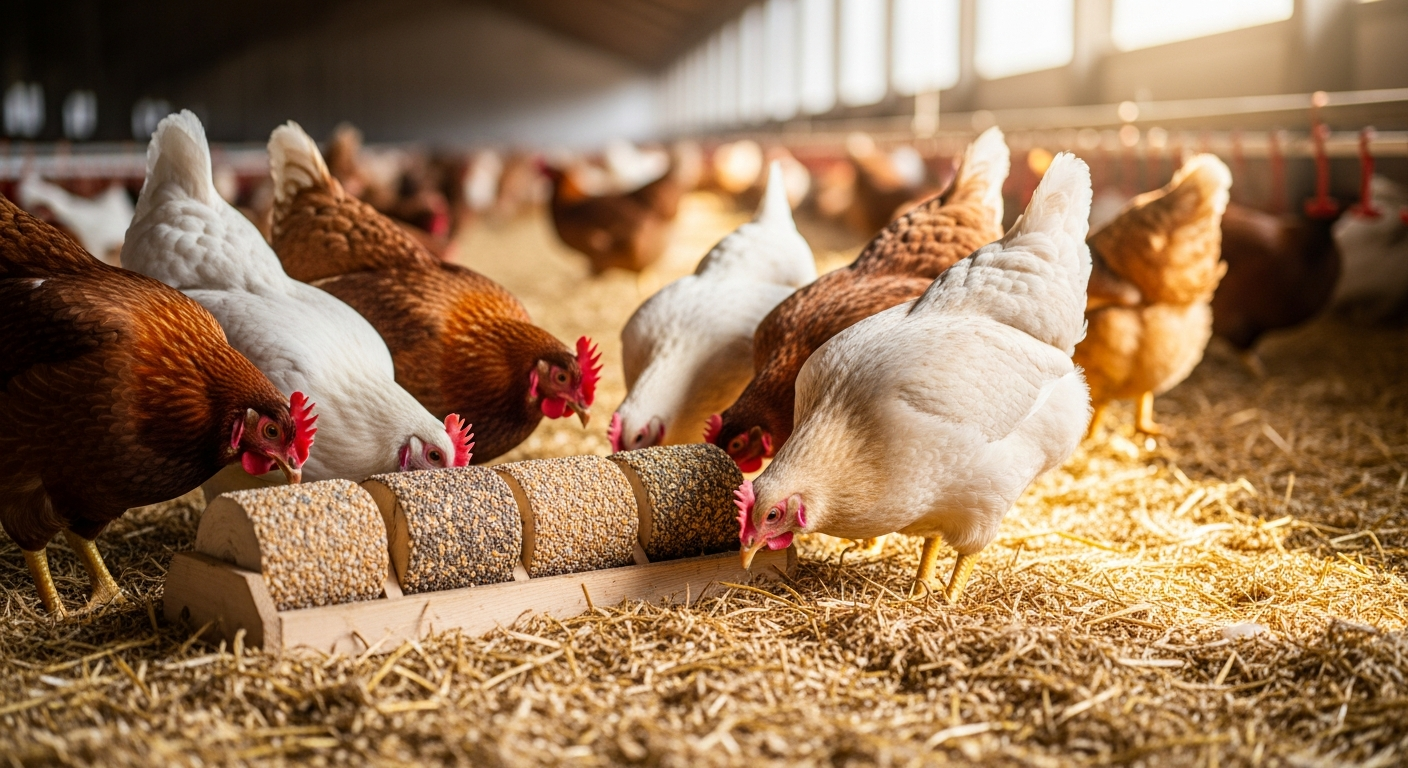 LAX Wiesen Pickstange meadow hay stick for poultry enrichment and pecking behavior management