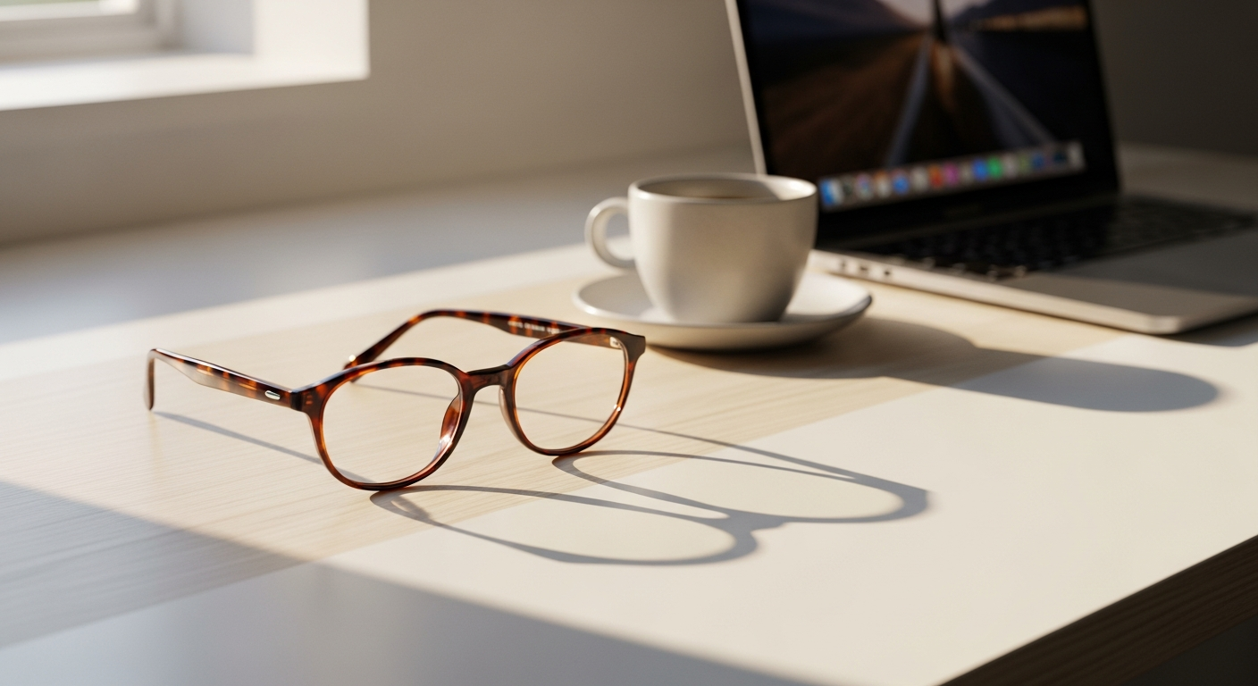 Lensmart Andrea oval tortoise shell glasses displayed on a neutral background showcasing the timeless frame design
