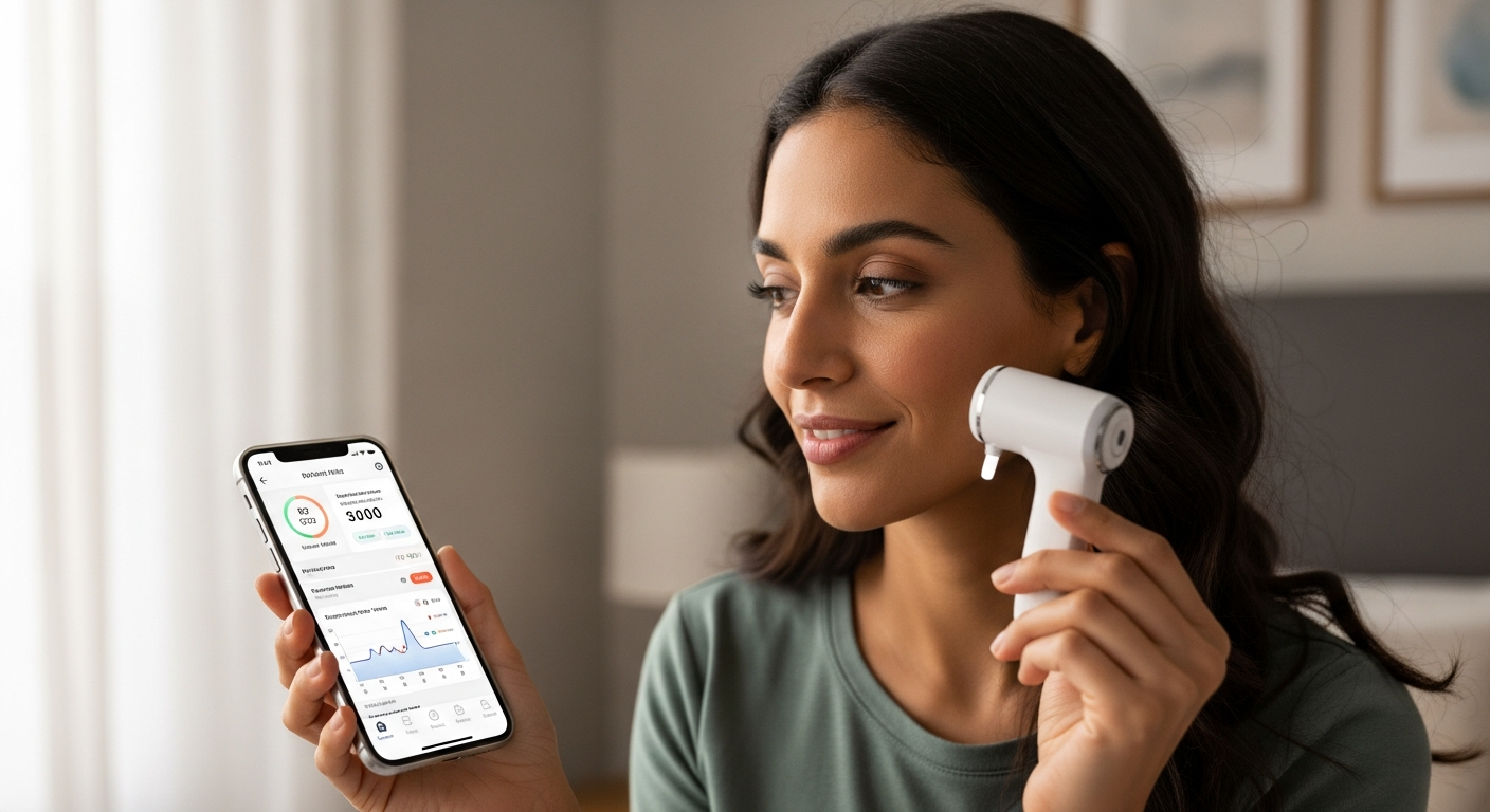 Ovy Bluetooth Basal Thermometer with illuminated LED display for cycle tracking and ovulation detection