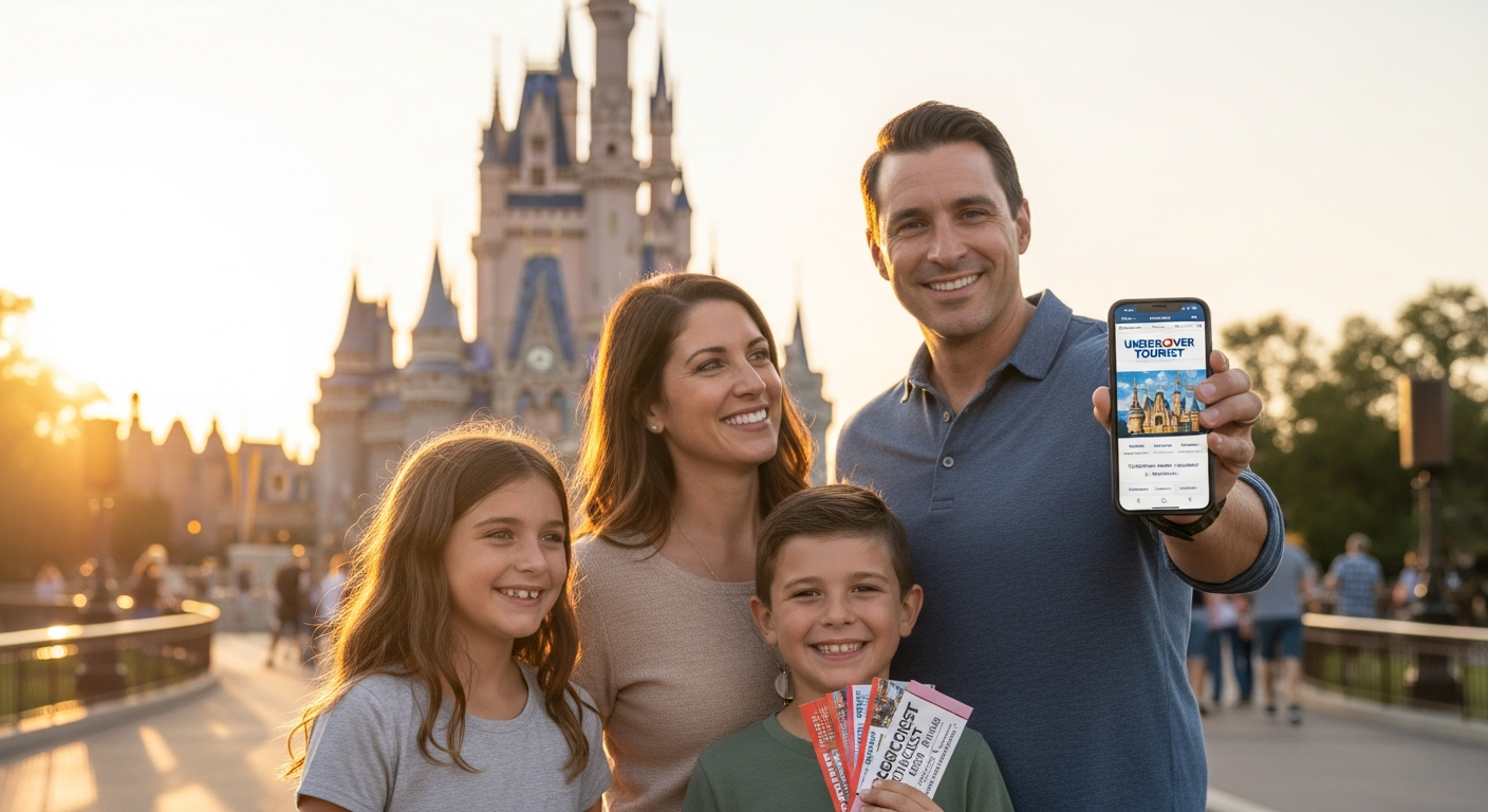 Family enjoying discounted Walt Disney World vacation packages and tickets in 2026
