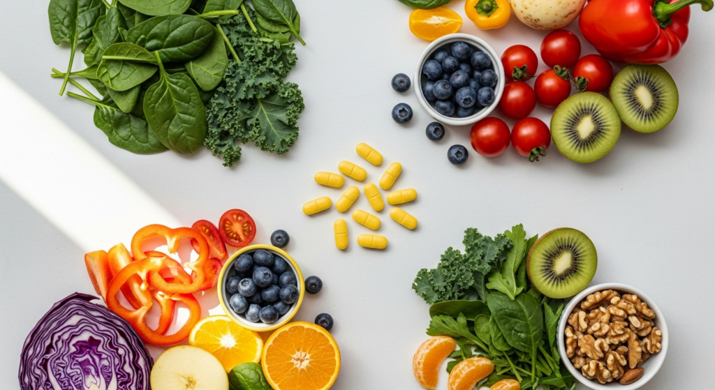 Gloryfeel Vegan Multivitamin Tablets bottle with 14 essential plant-based nutrients displayed