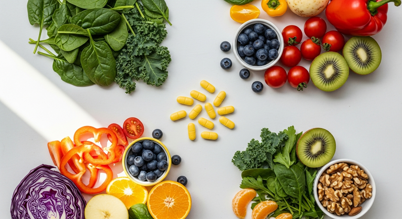 Gloryfeel Vegan Multivitamin Tablets bottle with 14 essential plant-based nutrients displayed