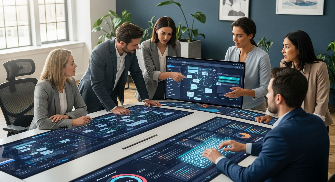 monday.com Work OS dashboard displaying automated workflow boards with task assignments and team collaboration features