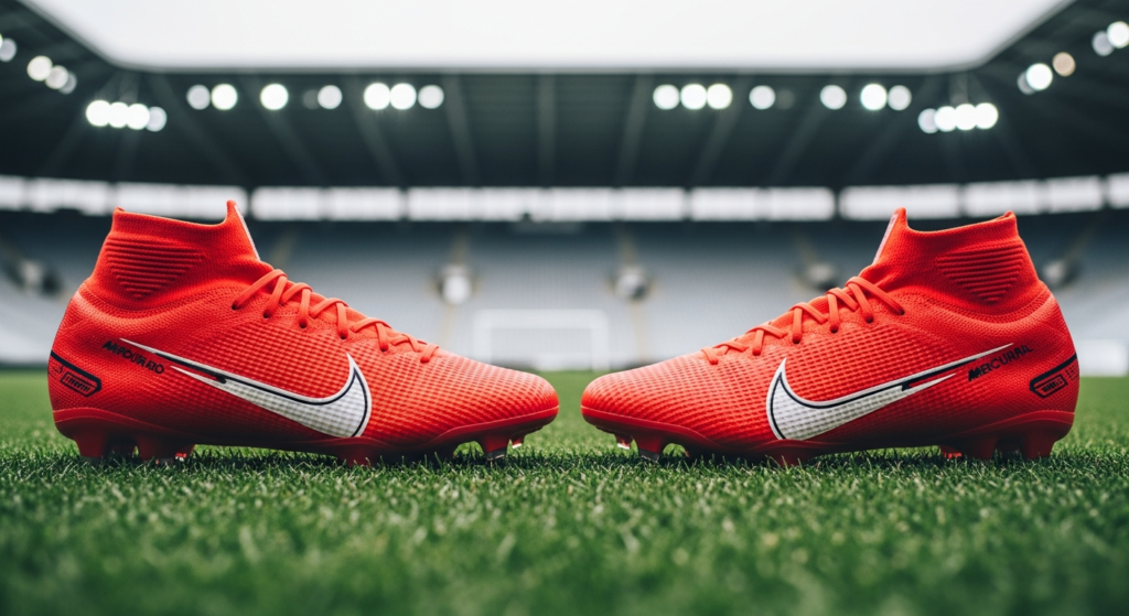 Nike Mercurial Vapor 16 Pro FG football boots displayed on natural grass pitch surface