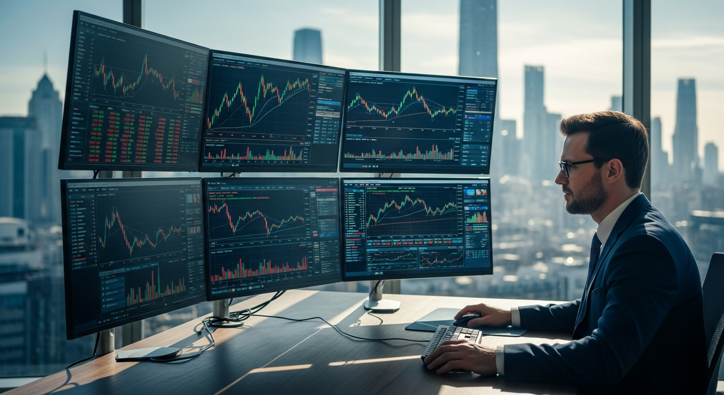 LYNX Brokerage Service trading platform interface showing multi-asset portfolio management and global market access