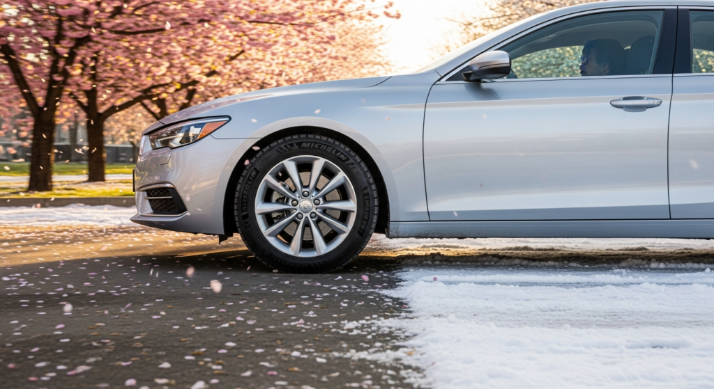 Michelin CrossClimate 2 all-weather tire showcasing advanced tread pattern and engineering design