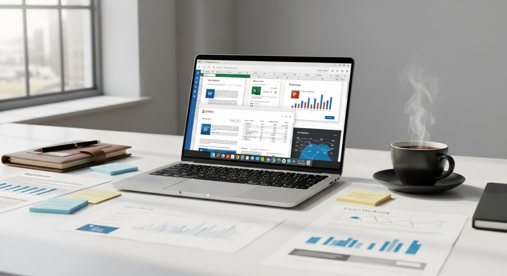 Microsoft Office 2026 LTSC Professional Plus License box with perpetual activation and lifetime access features displayed