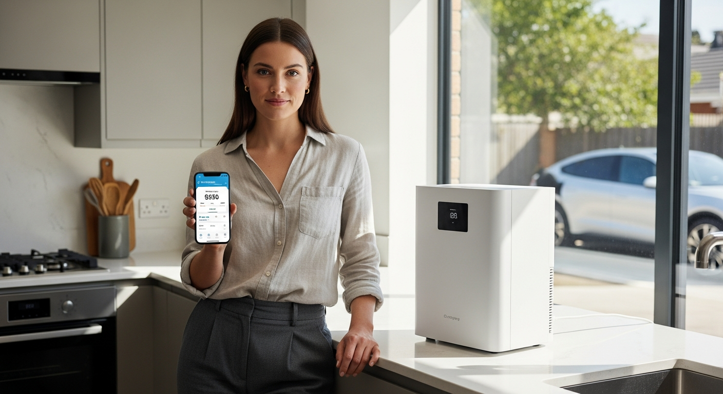 Home battery system connected to smart meter displaying Intelligent Octopus Go tariff rates and off-peak charging schedule